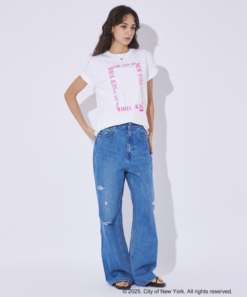 GOOD ROCK SPEED（グッドロックスピード）の「【GOOD ROCK SPEED/グッドロックスピード】NYC スクエアロゴ / 刺繍 / ロゴTシャツ【WEB限定】（Tシャツ/カットソー・レディース・ホワイト系その他/ネイビー/ホワイト系その他2/ブルー・フリー）」の12枚目の写真