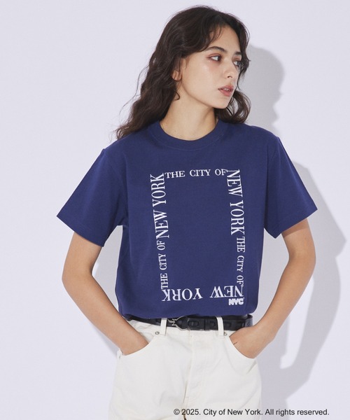 GOOD ROCK SPEED（グッドロックスピード）の「【GOOD ROCK SPEED/グッドロックスピード】NYC スクエアロゴ / 刺繍 / ロゴTシャツ【WEB限定】（Tシャツ/カットソー・レディース・ホワイト系その他/ネイビー/ホワイト系その他2/ブルー・フリー）」の13枚目の写真