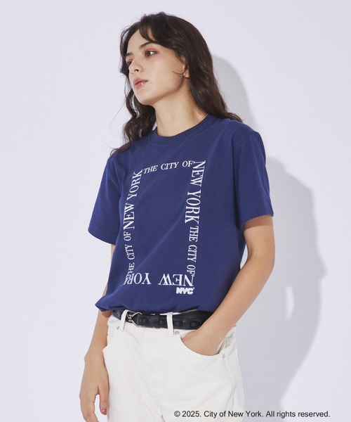 GOOD ROCK SPEED（グッドロックスピード）の「【GOOD ROCK SPEED/グッドロックスピード】NYC スクエアロゴ / 刺繍 / ロゴTシャツ【WEB限定】（Tシャツ/カットソー・レディース・ホワイト系その他/ネイビー/ホワイト系その他2/ブルー・フリー）」の14枚目の写真