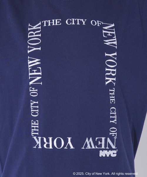 【GOOD ROCK SPEED】スクエア刺繍ロゴT ネイビー×ホワイト GOOD ROCK SPEED/グッドロックスピード】NYC スクエアロゴ
