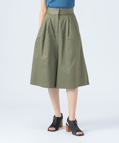 ZW COLLECTION ベルト付きキュロットパンツ - ストーン | ZARA