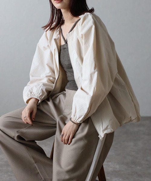 セール】【Fizz/フィズ】 ゆったりタックバルーンブルゾン（ノー