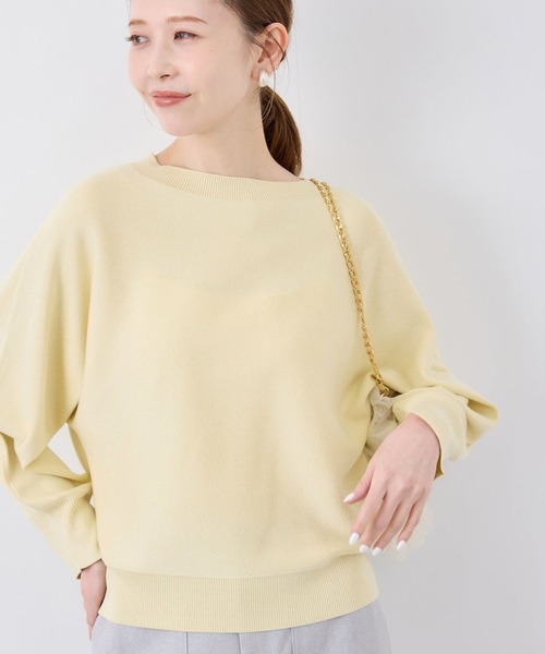 洗濯機OK】ラメ混ドルマンニットプルオーバー（ニット/セーター