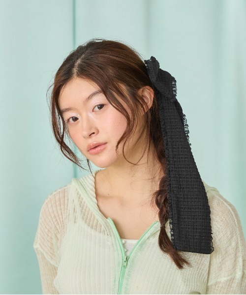 kaorinomori(カオリノモリ)の「kaorinomori ティカリボン / カオリノモリ(バレッタ/ヘアクリップ・レディース・ブラック/アイボリー・FREE)」の14枚目の写真