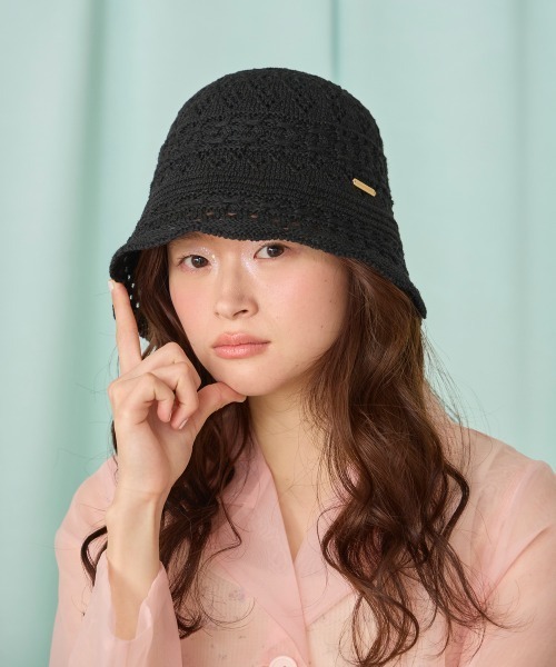 kaorinomori（カオリノモリ）の「kaorinomori モネハット / カオリノモリ（ハット・レディース・ブラック/ホワイト/ピンク/アクア・M/57.5cm）」の2枚目の写真