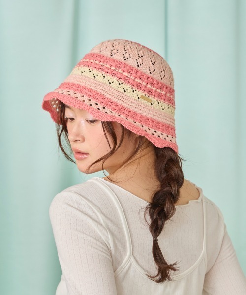 kaorinomori（カオリノモリ）の「kaorinomori モネハット / カオリノモリ（ハット・レディース・ブラック/ホワイト/ピンク/アクア・M/57.5cm）」の22枚目の写真