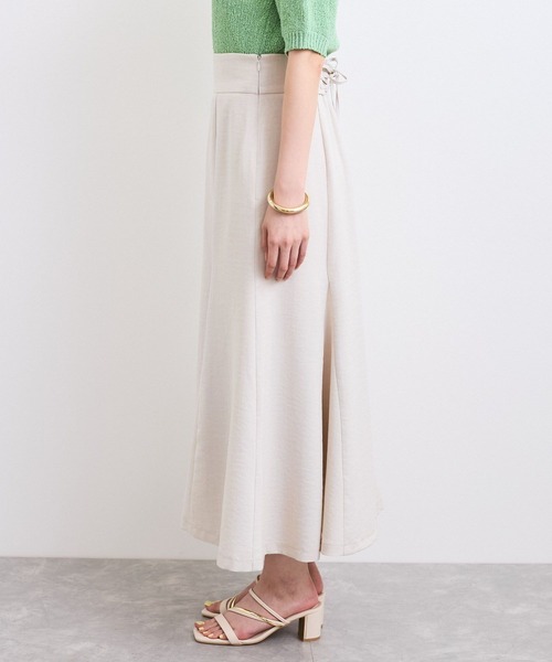 VIS(ビス)の「【新色追加】【美easy】リネンライクマーメイドスカート【洗える】【セットアップ対応】(スカート・レディース・キナリ/グリーン系その他2/オレンジ系その他2/ブラック/ネイビー/ライトグリーン・SS/S/M/L)」の22枚目の写真