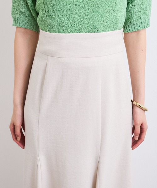 VIS(ビス)の「【新色追加】【美easy】リネンライクマーメイドスカート【洗える】【セットアップ対応】(スカート・レディース・キナリ/グリーン系その他2/オレンジ系その他2/ブラック/ネイビー/ライトグリーン・SS/S/M/L)」の20枚目の写真