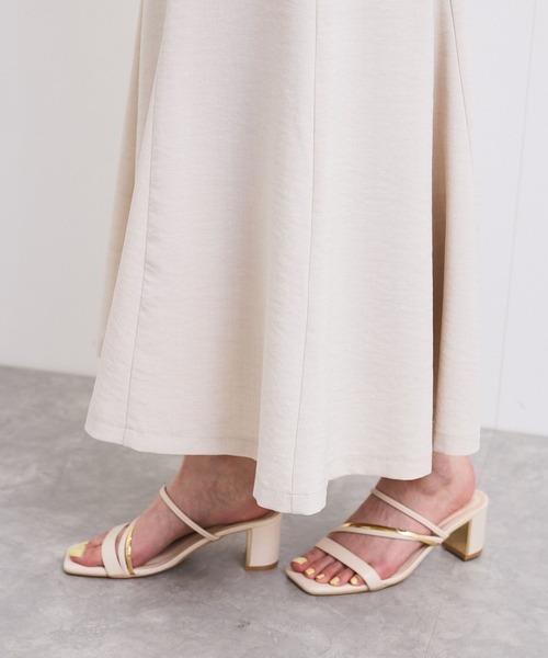 VIS(ビス)の「【新色追加】【美easy】リネンライクマーメイドスカート【洗える】【セットアップ対応】(スカート・レディース・キナリ/グリーン系その他2/オレンジ系その他2/ブラック/ネイビー/ライトグリーン・SS/S/M/L)」の18枚目の写真