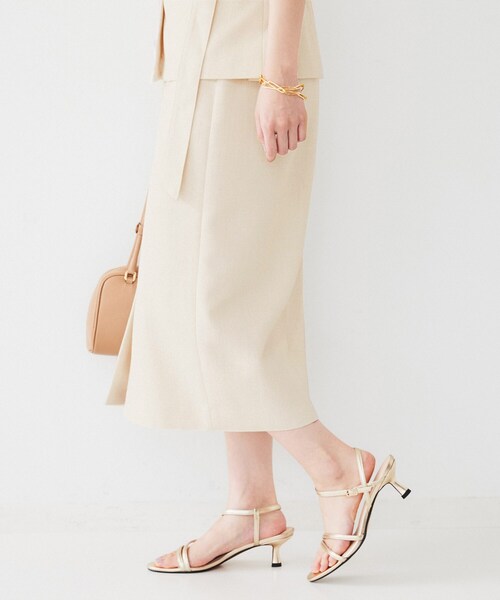 UNTITLED(アンタイトル)の「【セットアップ可能】リネンライクキャンバス ペンシルスカート(スカート・レディース・アイボリー/ベージュ・00/01/02/03/04/42/44/46/48/50)」の5枚目の写真