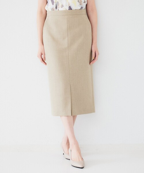 UNTITLED(アンタイトル)の「【セットアップ可能】リネンライクキャンバス ペンシルスカート(スカート・レディース・アイボリー/ベージュ・00/01/02/03/04/42/44/46/48/50)」の8枚目の写真