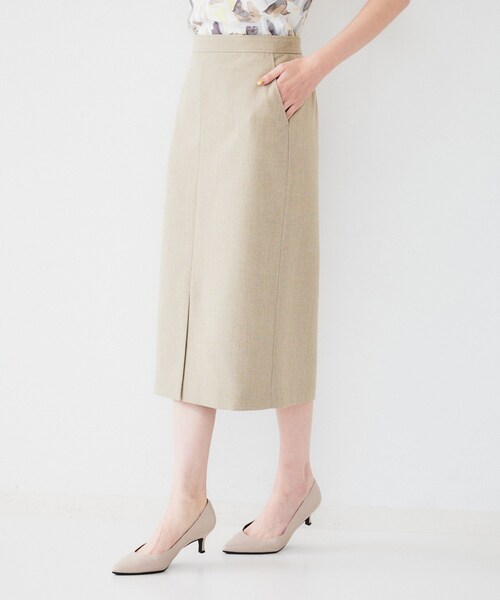 UNTITLED(アンタイトル)の「【セットアップ可能】リネンライクキャンバス ペンシルスカート(スカート・レディース・アイボリー/ベージュ・00/01/02/03/04/42/44/46/48/50)」の10枚目の写真