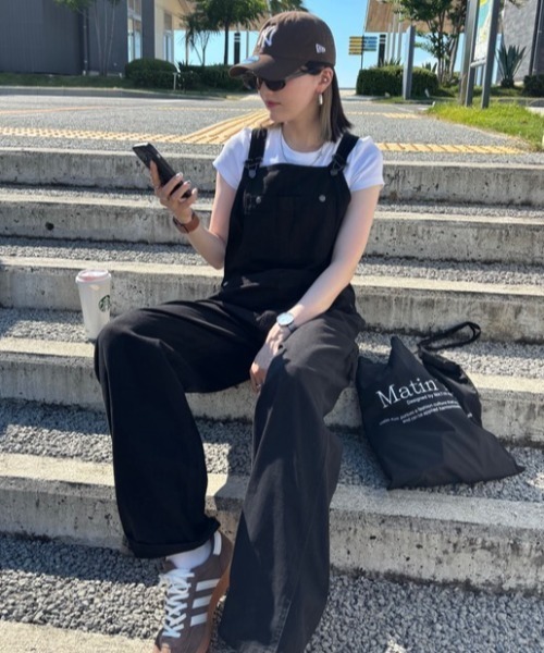 ８(eight)（エイト）の「デニム・カツラギオーバーオール（サロペット/オーバーオール・メンズ・ワンウォッシュ/オフホワイト/ブルー系その他2/ブラック/ブラウン/ブルー系その他・X-SMALL/SMALL/MEDIUM/X-LARGE/LARGE）」の3枚目の写真