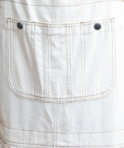 ８(eight)（エイト）の「デニム・カツラギオーバーオール（サロペット/オーバーオール・メンズ・ワンウォッシュ/オフホワイト/ブルー系その他2/ブラック/ブラウン/ブルー系その他・X-SMALL/SMALL/MEDIUM/X-LARGE/LARGE）」の8枚目の写真