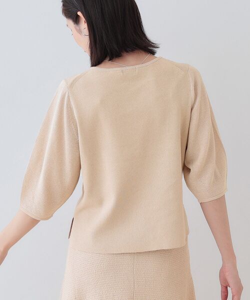 INDIVI（インディヴィ）の「【洗える／和紙混素材／SETUP可能】バルーンスリーブニット（ニット/セーター・レディース・ナチュラル/チャコールグレー/グリーン系/ホワイト・13/05/38/34/19/15 ）」の11枚目の写真