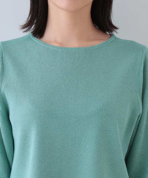 INDIVI（インディヴィ）の「【洗える／和紙混素材／SETUP可能】バルーンスリーブニット（ニット/セーター・レディース・ナチュラル/チャコールグレー/グリーン系/ホワイト・13/05/38/34/19/15 ）」の17枚目の写真