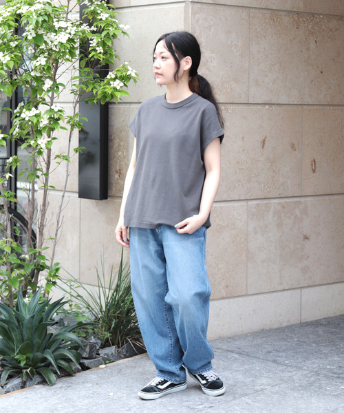 tシャツ 「 OMNIGOD womens / オムニゴッド 」 KLフライス フレンチスリーブTシャツ レディース OMNIGOD womens / オムニゴッド ] KLフライス フレンチスリーブT