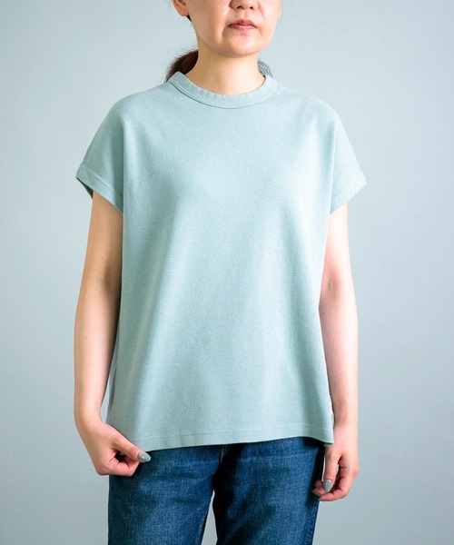 OMNIGOD（オムニゴッド）の「[OMNIGOD womens / オムニゴッド] KLフライス フレンチスリーブTシャツ（Tシャツ/カットソー・レディース・ライトグリーン/ホワイト/チャコールグレー/サックスブルー/コバルトブルー/シルバー・FREE）」の20枚目の写真