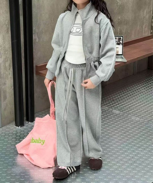 aimoha（アイモハ）の「【aimoha KIDS】スポーティセットアップ（セットアップ・キッズ・ベージュ/ブラック/グレー・150/140/130/120/110）」の11枚目の写真