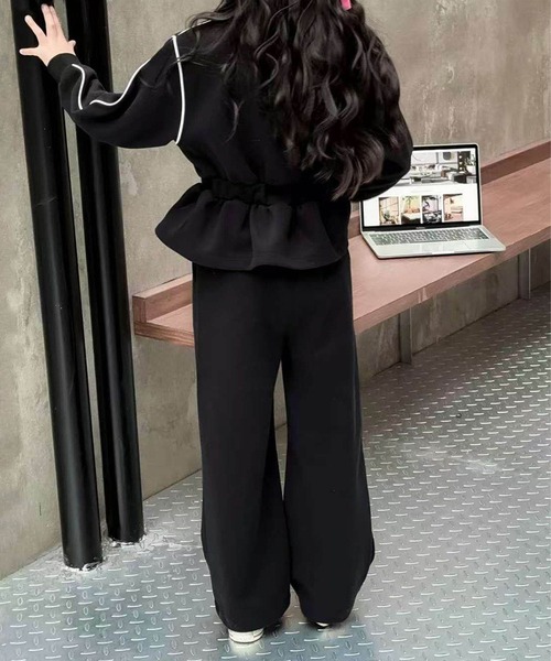 aimoha（アイモハ）の「【aimoha KIDS】スポーティセットアップ（セットアップ・キッズ・ベージュ/ブラック/グレー・150/140/130/120/110）」の10枚目の写真