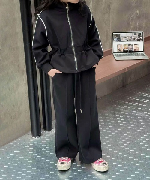 aimoha（アイモハ）の「【aimoha KIDS】スポーティセットアップ（セットアップ・キッズ・ベージュ/ブラック/グレー・150/140/130/120/110）」の19枚目の写真