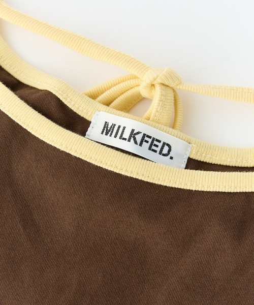 MILKFED.（ミルクフェド）の「BICOLOR BACK RIBBON CAMISOLE DRESS（ワンピース・レディース・ブラック/ブラウン/ライトピンク・ONE SIZE）」の18枚目の写真