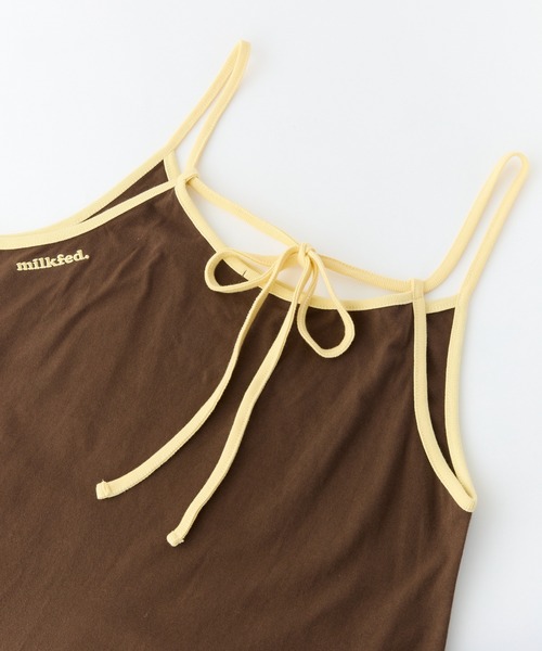 MILKFED.（ミルクフェド）の「BICOLOR BACK RIBBON CAMISOLE DRESS（ワンピース・レディース・ブラック/ブラウン/ライトピンク・ONE SIZE）」の21枚目の写真