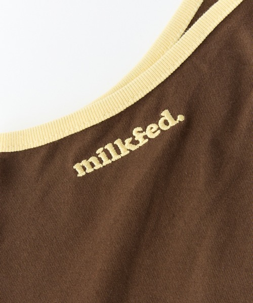 MILKFED.（ミルクフェド）の「BICOLOR BACK RIBBON CAMISOLE DRESS（ワンピース・レディース・ブラック/ブラウン/ライトピンク・ONE SIZE）」の22枚目の写真