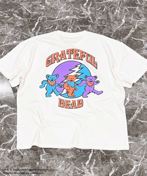 Grateful Dead(グレイトフルデッド)の「メンズ GRATEFUL DEAD グレイトフルデッド オーバーサイズTシャツ(Tシャツ/カットソー・メンズ・オフホワイト/ホワイト系その他2/杢グレー/ブラック系その他/チャコールグレー/ダークグリーン/ブラック/グレー系その他/オレンジ/ベージュ/ネイビー/グリーン系その他/パープル/ホワイト系その他/ホワイト系その他3/ベージュ系その他・M/L/XL)」の3枚目の写真