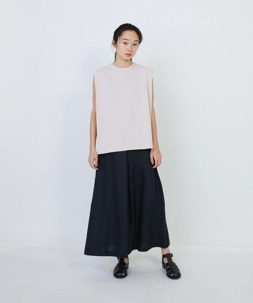 LOISIR（ロワズィール）の「コットン天竺ノースリーブプルオーバー（Tシャツ/カットソー・レディース・オフホワイト/チャコールグレー/ピンク・FREE）」の20枚目の写真