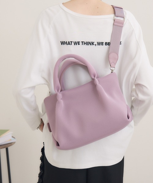 Paradise Picnic（パラダイスピクニック）の「story. メッシュカラーBAG（トートバッグ・レディース・ブラック/オレンジ/ミント/ラベンダー・FREE）」の4枚目の写真
