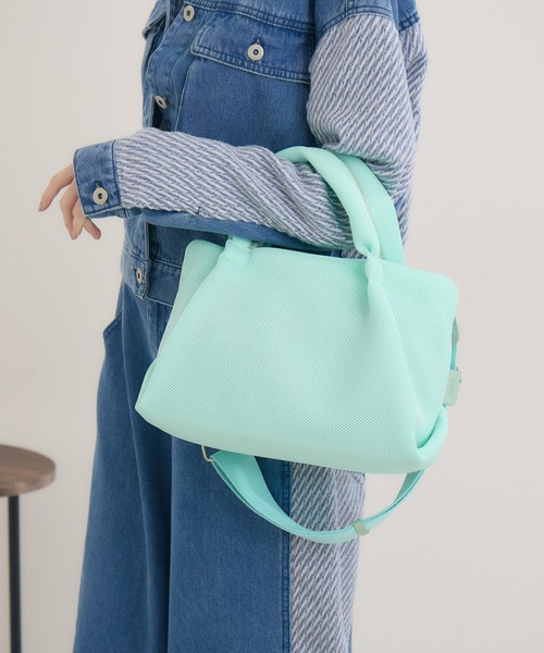 Paradise Picnic（パラダイスピクニック）の「story. メッシュカラーBAG（トートバッグ・レディース・ブラック/オレンジ/ミント/ラベンダー・FREE）」の5枚目の写真