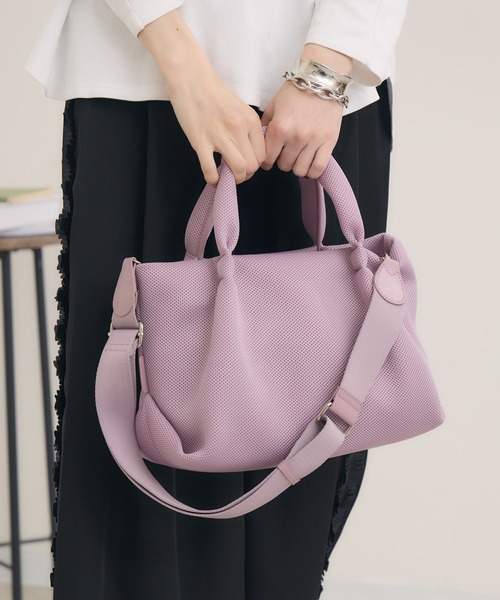 Paradise Picnic（パラダイスピクニック）の「story. メッシュカラーBAG（トートバッグ・レディース・ブラック/オレンジ/ミント/ラベンダー・FREE）」の17枚目の写真
