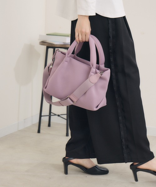 Paradise Picnic（パラダイスピクニック）の「story. メッシュカラーBAG（トートバッグ・レディース・ブラック/オレンジ/ミント/ラベンダー・FREE）」の18枚目の写真