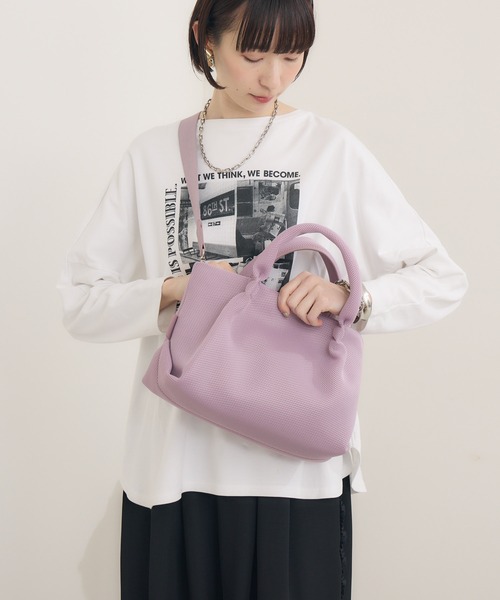 Paradise Picnic（パラダイスピクニック）の「story. メッシュカラーBAG（トートバッグ・レディース・ブラック/オレンジ/ミント/ラベンダー・FREE）」の22枚目の写真