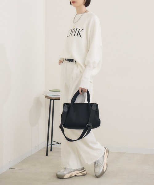 Paradise Picnic（パラダイスピクニック）の「story. メッシュカラーBAG（トートバッグ・レディース・ブラック/オレンジ/ミント/ラベンダー・FREE）」の10枚目の写真