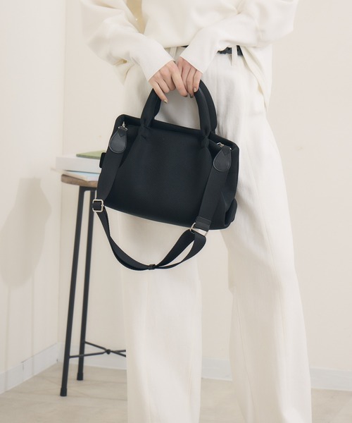Paradise Picnic（パラダイスピクニック）の「story. メッシュカラーBAG（トートバッグ・レディース・ブラック/オレンジ/ミント/ラベンダー・FREE）」の11枚目の写真