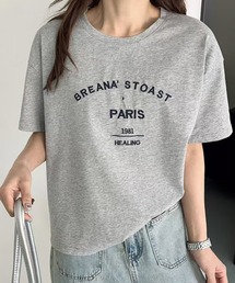 【綿100％使用】ロゴプリントシンプルTシャツ