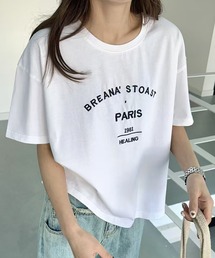 【綿100%使用】ロゴプリントシンプルTシャツ