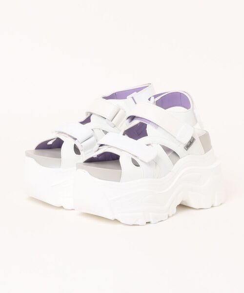 YOSUKE(ヨースケ)の「「YOSUKE/ヨースケ」厚底バックベルトサンダル(サンダル・レディース・ブラック/マルチ/ブラック系その他/ホワイト・S/M/L/LL)」の1枚目の写真