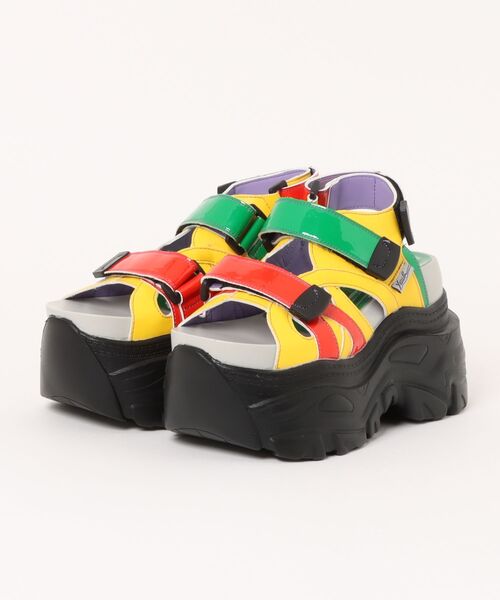 YOSUKE(ヨースケ)の「「YOSUKE/ヨースケ」厚底バックベルトサンダル(サンダル・レディース・ブラック/マルチ/ブラック系その他/ホワイト・S/M/L/LL)」の4枚目の写真