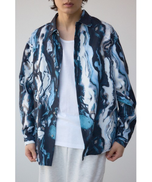 AZUL by moussy(アズールバイマウジー)の「ポリエステルスエードジェネラルシャツ(シャツ/ブラウス・メンズ・ベージュ系その他/ブルー系その他/グレー系その他/ブラック系その他・MEDIUM/LARGE)」の4枚目の写真