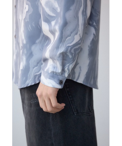 AZUL by moussy(アズールバイマウジー)の「ポリエステルスエードジェネラルシャツ(シャツ/ブラウス・メンズ・ベージュ系その他/ブルー系その他/グレー系その他/ブラック系その他・MEDIUM/LARGE)」の13枚目の写真