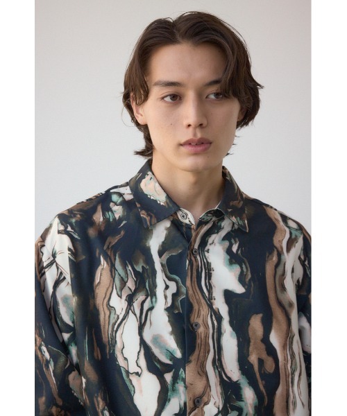 AZUL by moussy(アズールバイマウジー)の「ポリエステルスエードジェネラルシャツ(シャツ/ブラウス・メンズ・ベージュ系その他/ブルー系その他/グレー系その他/ブラック系その他・MEDIUM/LARGE)」の15枚目の写真