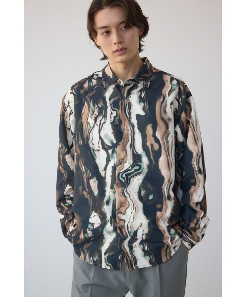 AZUL by moussy(アズールバイマウジー)の「ポリエステルスエードジェネラルシャツ(シャツ/ブラウス・メンズ・ベージュ系その他/ブルー系その他/グレー系その他/ブラック系その他・MEDIUM/LARGE)」の16枚目の写真