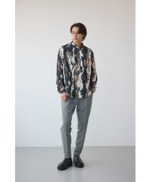 AZUL by moussy(アズールバイマウジー)の「ポリエステルスエードジェネラルシャツ(シャツ/ブラウス・メンズ・ベージュ系その他/ブルー系その他/グレー系その他/ブラック系その他・MEDIUM/LARGE)」の17枚目の写真