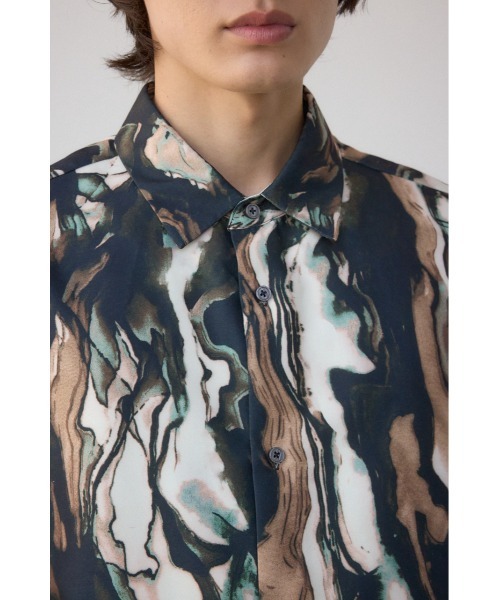 AZUL by moussy(アズールバイマウジー)の「ポリエステルスエードジェネラルシャツ(シャツ/ブラウス・メンズ・ベージュ系その他/ブルー系その他/グレー系その他/ブラック系その他・MEDIUM/LARGE)」の9枚目の写真