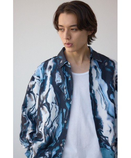 AZUL by moussy(アズールバイマウジー)の「ポリエステルスエードジェネラルシャツ(シャツ/ブラウス・メンズ・ベージュ系その他/ブルー系その他/グレー系その他/ブラック系その他・MEDIUM/LARGE)」の5枚目の写真