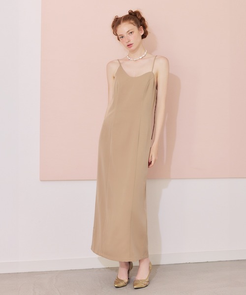 darial（ダリアル）の「【darial】asymmetry cami onepiece アシンメトリー キャミ ワンピース お呼ばれ 結婚式 二次会 成人式 同窓会 セレモニードレス パーティドレス オケージョンドレス（ドレス・レディース・ネイビー/アイボリー/ブラック/ベージュ・M/S）」の4枚目の写真
