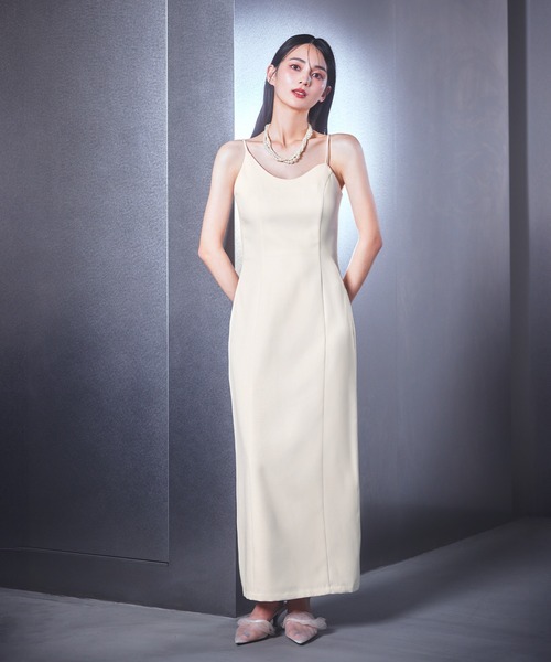 darial（ダリアル）の「【darial】asymmetry cami onepiece アシンメトリー キャミ ワンピース お呼ばれ 結婚式 二次会 成人式 同窓会 セレモニードレス パーティドレス オケージョンドレス（ドレス・レディース・ネイビー/アイボリー/ブラック/ベージュ・M/S）」の7枚目の写真